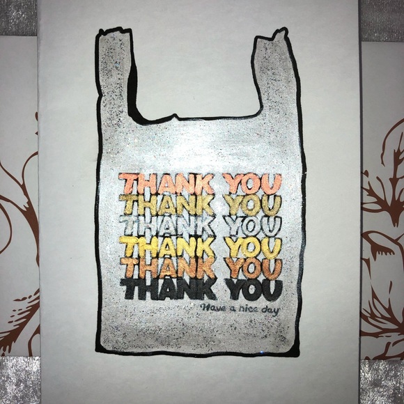 Hand Painted THANK YOU Cards “Metallic”Set Of 6 - Picture 7 of 8